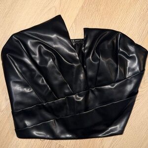 Faux Leather Top